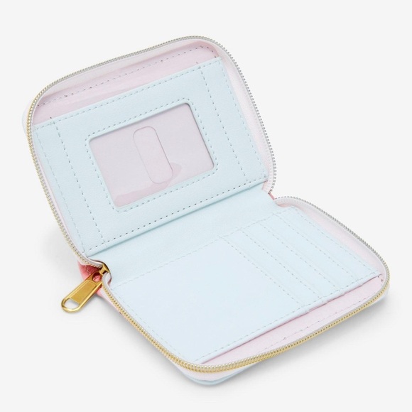 Loungefly Disney Stitch and Scrump Cherry Blossoms Floral Mini Zip Wallet - Picture 4 of 6